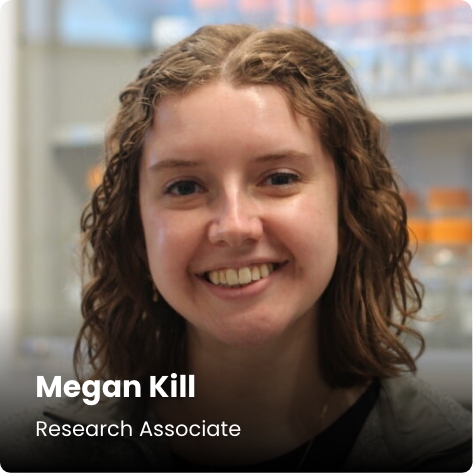 Profile image of Stemloop employee Megan Kill with text overlaid "Megan Kill, Research Associate".