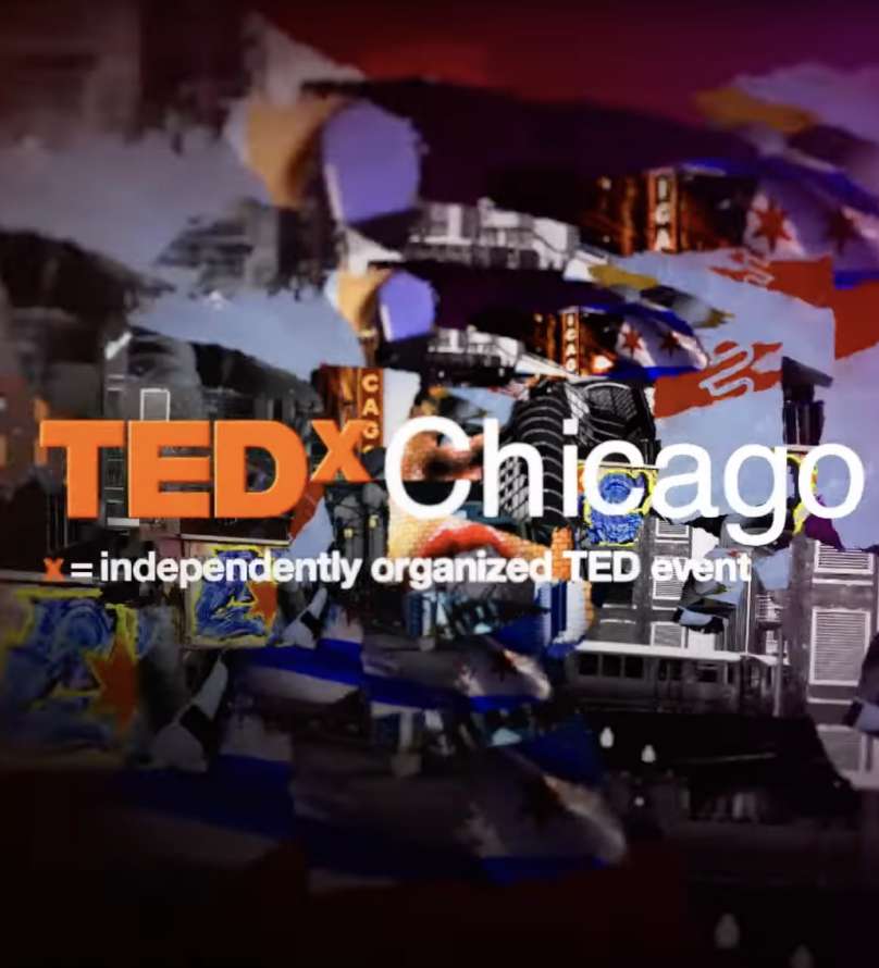 Screengrab artwork from video intro to TedX Chicago event.